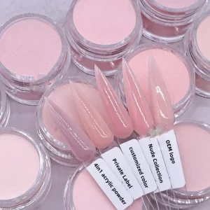 Acrylic Dipping 3 in 1 Fast Dry Powder Bottle Clear Transparent Gold Lids 1oz 2oz Pots Nail Acrylic Powder