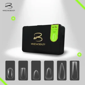 Acrylic Gel X Gelly Tips Press on Nails Clear Full Cover Soft Gel Tips for Finger