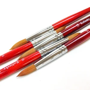 Acrylic Nail Brush Kolinsky 100% #6 #8 #10 #12 #14 #16 #18 #20 Nail Kilinsky Brush Wood Handle Custom Logo