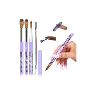 Acrylic Nail Brush Set Size 6 10 14 Professional Nail Brushes Cleaner Manicure Tool for Acrylic Application