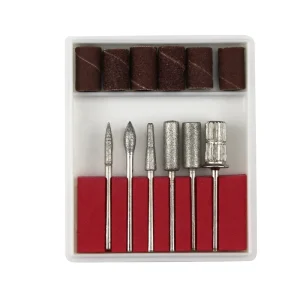 Acrylic Nail Drill Bits Set with Diamond Grinding Head for Manicure Pedicure Gel Nail Polish Tool Kit