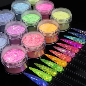 Acrylic Powder for Nails 12 Colors Extension Carving 15g Pigment Crystal Powder