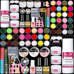 Acrylic Powder with UV LED Lamp Drill Full Nail Acrylic Set Acrylic Nails Kit