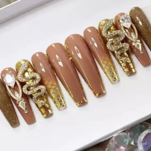 Acrylic Press on Nails False Nail Designer Press on Boxes Faux Ongles Artificial Nails Artificial Fingernails