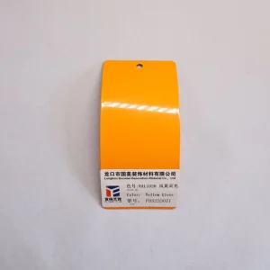 Acrylic Traffic Yellow Thermosetting Powder Coating With High Gloss Electrostatic Spraying Paint For Furniture Supplied In China