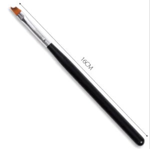 Acrylic UV Gel Drawing Painting Pen French Tip Nail Brush Black Handle Design Half Moon Shape Pen