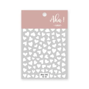 Aha 042 044 Ins Design Colorful Heart Design Nail Art Stickers Valentine Nail Art Decoration