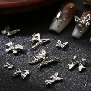 Alloy Nails Accessories Butterfly Nail Art Decoration