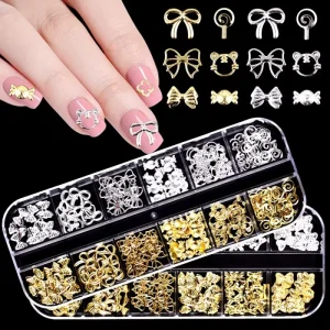 Alloy Rhinestones 3D Art Sticker for Nails Decals Charms Nail Decorations