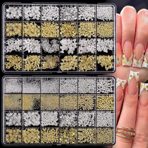Alloy Rhinestones 3D Art Sticker for Nails Decals Charms Nail Decorations