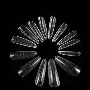 Almond Design ABS Material False Nail Mold Claw False Artificial Split Space Fingernails for Enhancing Beauty