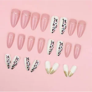 Almond Press on Nails 24PC ABS Nail Tips Square Press on Nails
