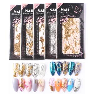 Aluminum Nail Foil Paper Nail Art Sticker 3D Glitters DIY Manicure Tool Sally Net Star Paper UV Gel Polish Nail Decoration