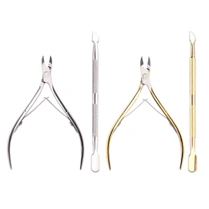 Anti-Slip Nail Cuticle Nipper Set Dual-Blade Precision Care for Salon and Home Use