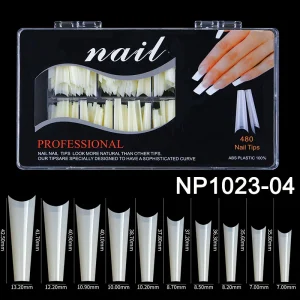 Apply False Nail Extension 400 to 500 PCS Clear and White Extra Long Ballet Soft ABS Nail Tips for Salon
