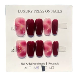 Artificial False Nails High Quality French Tip Acrylic Press Nails Almond Shape Square Design Finger Use