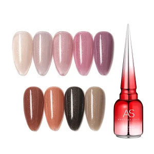 As 15ML Private Label UV Nail Gel Polish 9 Colors Including Candy Pink Soak off Gel for Nails