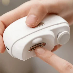 Automatic Household Nail Clipper Finger Nail Grinder Polishing Nails Cutter File with Light and Two Gears
