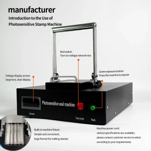 B4 Manual Flash Stamp Machine 140*80mm Large Exposure Area Photosensitive Flash Stamp Making Machine For Clothes Name Labels