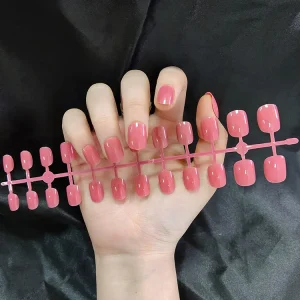 BIN 24 Pcs Color Chart 6 Colors Press On Nails