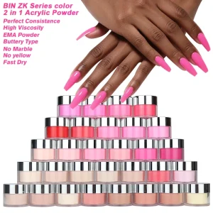 BIN Buttry Pink Acrylic Powder for Nail Art