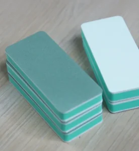 BIN Double Sided Sponge Nail Buffer Tool Beautiful Gradient Color Effect with Emery Material