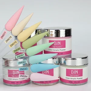 BIN Highly Pigmented Acrylic Nail Powder Cover Pink Nail Acrylic Powder for Nails