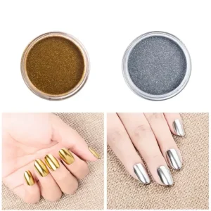 BOKO Champagne Gold Silver Magic Mirror Powder Nail Art Super Bright Mirror Delicate Nail Decoration
