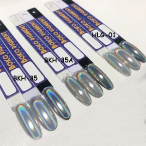 BOKO Laser Nail Glitter Holographic Chrome Nail Powder Magic Mirror Shinning Rub Dust for Gel Polish Nails Art Decor