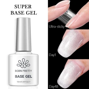 BORN PRETTY 10ml Crystal Clear Super Base And Top Coat Gel Reinforcement Nail Tips Gel Soak Off Uv Gel Nail Art Varnish