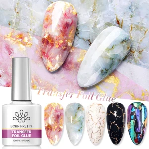 BORN PRETTY 10ml Transparent Nail Foil Transfer Glue Gel for Nail Foil Sticker