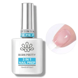 BORN PRETTY 15ml Acid Free Nail Primer Superior Bonding Dehydrator OEM 3 in 1 Nail Prep Primer Nails Acrylic for Nails Glue