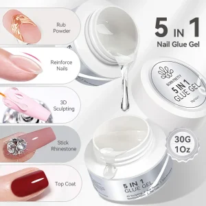 BORN PRETTY 30g Multifunctional Clear 3d Sculpting Gel No Wipe Top Coat Adhesive Reinforcement Nail Glue Gel For Salon