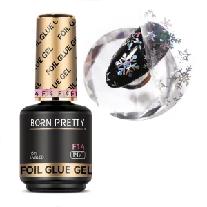 BORN PRETTY PRO 15ml Clear Printing Fast High Adhesive Nail Art Foil Glue Transfer Gel OEM Hema Free Foil Glue Gel Nail Varnish