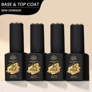 BORN PRETTY PRO Hema Free Base Gel Top Coat Polish Super Top Coat Reinforcement Saok Off Uv Gel Nail Art Varnish