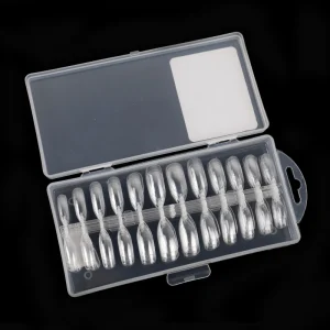 BQAN 100pcs box 10 Sizes Press on Nails Full Cover Ballerina Coffin French Nail Tip Non C Curve Extension Tips