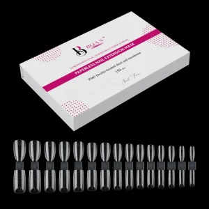 BQAN 150pcs Double Headed Short Nail Dual Form Gel Builder Extension False Dual Tips Nail Dual Form For Nail Beauty Tools