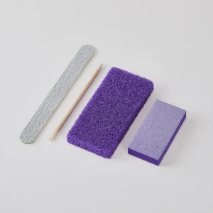 BT7059 Manicure Tools Kit 4pcs Disposable Plastic Nail Art Buffer File Block and Pumice Brush Nail Stick Set