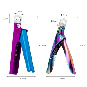 Baby Nail Art Clippers False Tips Edge Cutters Manicure Colorful Stainless Steel Nail Tip Cutter Wide Jaw Opening Gift