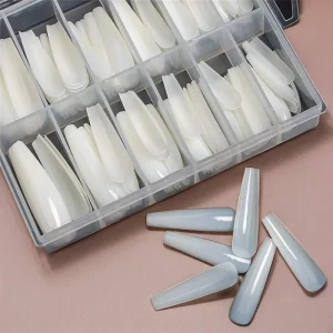 Ballerina False Nail Tip Nail Art Tips Natural Color Private Label 120pcs box Design Soft Gel Nail Tips Full Cover BY NT 146