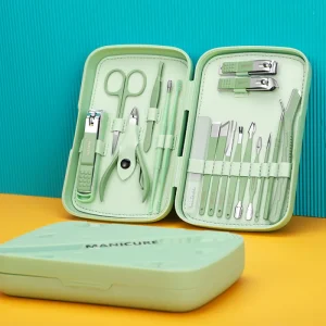 Beauty Salon Tools Nail Care Art Toe Finger Nail File Nail Clippers Kit 18Pcs Pedicure Manicure Set