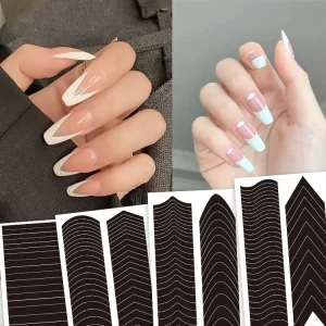 Beginner Edge Assist French UV 5D Water Proof Nail Tips Stickers Variety Of Shape Sticker For Nail Art Gel Decorations