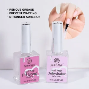 BeiEn ODM Acid Free UV Gel Polish 15ml High Pigment CE MSDS Certified Adhesive Primer pH Bond Dehydrator Pedicure No Need Cure