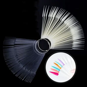 Best Sale 50 Colors Sharp Color Display Nail Tips Card Clear Natural Black