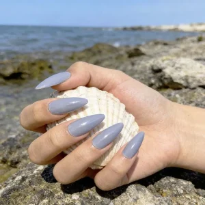 Best Selling Daily Wear Simple Purple Fake Nails Customizable Pattern Artificial Nails