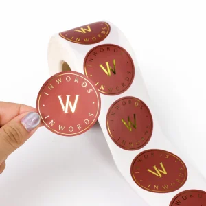 Biodegradable Custom Eco Friendly Adhesive Embossed Glossy Matte Embossed Sticker Label Waterproof Gold Foil Cosmetic Label