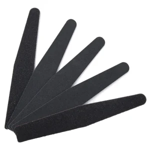 Black Nail Files and Buffers Set 100 180 Grit Emery Boards for Acrylic and Natural Nails Salon Use