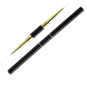 Black Nail Liner Brush Set for Manicure Flowers Drawing Painting Professional Dual-ended Super Long Finer Nail Art Liner Brush
