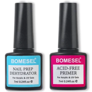 Bomesel Nail Gel Polish Set UV Gel Nail Prep Primer Dehydrator 7ml Long Lasting Tpo Hema Free Bottle
