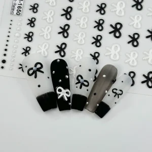 Bow Tie 5D Relief Nail Decal Nail Art Stickers Decorations 5D Nail Art Stickers